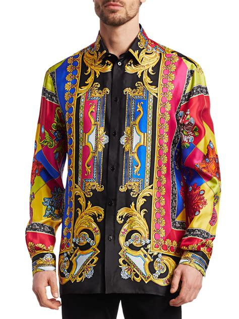 long sleeve versace shirt men|Versace t shirt men price.